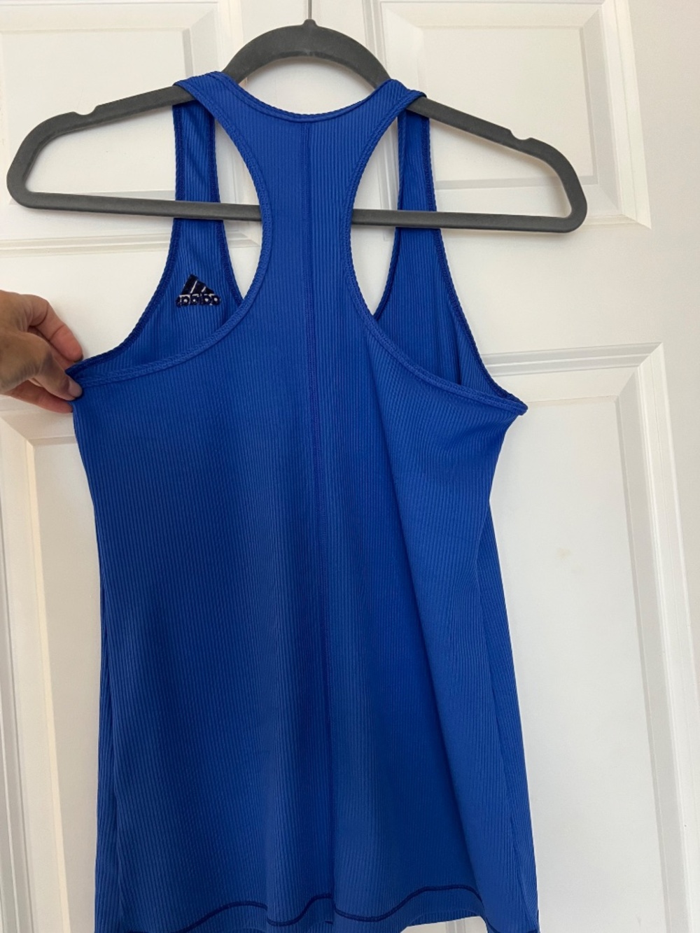 Adidas Ribbed Racerback Performance Tank | Royal Blue | Size M - Picture 4 of 6